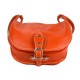 Sacoche femme sacoche orange de cuir sac femme sacoche besace bandoulière