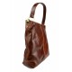 Leather ladies handbag shoulder bag luxury leather bag brown