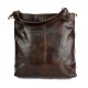 Leather ladies handbag shoulder bag luxury leather bag dark brown