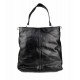 Bolso de de cuero bolso de piel de mujer negro