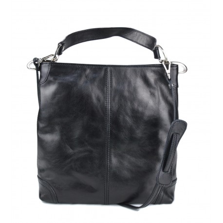 Bolso de de cuero bolso de piel de mujer negro