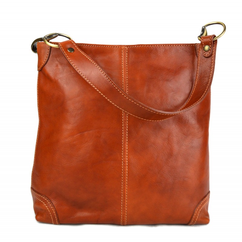 Leather ladies handbag shoulder bag luxury leather bag honey