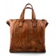 Leather ladies handbag brown shopper shopping bag shoulder bag