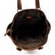 Leather ladies handbag brown shopper shopping bag shoulder bag