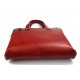 Women leather shoulder bag genuine italian leather handbag red