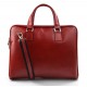 Women leather shoulder bag genuine italian leather handbag red