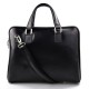 Women leather shoulder bag genuine italian leather handbag black