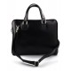 Women leather shoulder bag genuine italian leather handbag black