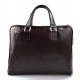 Women leather shoulder bag genuine italian leather handbag dark brown