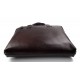 Women leather shoulder bag genuine italian leather handbag dark brown