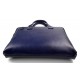 Women leather shoulder bag genuine italian leather handbag blue