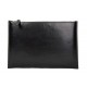 Leather pouch black leather zipped bag big leather clutch zipper pouch leather zipper