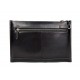 Leather pouch black leather zipped bag big leather clutch zipper pouch leather zipper