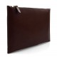 Leather pouch brown leather zipped bag big leather clutch zipper pouch leather zipper