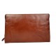 Leather pouch leather zipped bag big leather clutch zipper pouch leather zipper brown