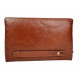 Leather pouch leather zipped bag big leather clutch zipper pouch leather zipper brown