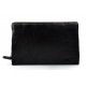 Leather pouch leather zipped bag big leather clutch zipper pouch leather zipper black