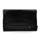 Leather pouch leather zipped bag big leather clutch zipper pouch leather zipper black