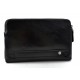 Leather clutch black leather zipped bag big leather clutch zipper pouch leather