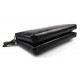 Leather clutch black leather zipped bag big leather clutch zipper pouch leather