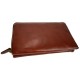 Leather pouch leather zipped bag big leather clutch zipper brown pouch leather zipper