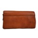 Clutch leather pouch leather zipped bag big leather clutch zipper brown pouch leather