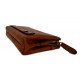 Clutch leather pouch leather zipped bag big leather clutch zipper brown pouch leather