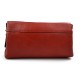 Clutch leather pouch leather zipped bag big leather clutch zipper red pouch leather