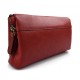 Clutch leather pouch leather zipped bag big leather clutch zipper red pouch leather