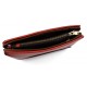 Clutch leather pouch leather zipped bag big leather clutch zipper red pouch leather