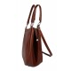 Bolso mujer piel marron bolso espalda bolso cuero plegable bolso mujer de cuero