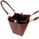 Bolso mujer piel marron bolso espalda bolso cuero plegable bolso mujer de cuero