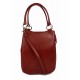 Bolso mujer piel rojo bolso espalda bolso cuero plegable bolso mujer de cuero