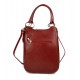 Bolso mujer piel rojo bolso espalda bolso cuero plegable bolso mujer de cuero