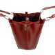 Borsa donna pelle pieghevole rosso borsa pelle grande shopper borsa spalla