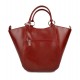 Bolso mujer piel rojo bolso espalda bolso cuero plegable bolso mujer de cuero