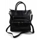 Ladies buffalo leather black handbag womens shoulder bag