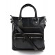 Ladies buffalo leather black handbag womens shoulder bag