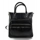 Ladies buffalo leather black handbag womens shoulder bag