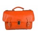 Briefcase leather office bag backpack shoulder bag conference bag mens business orange