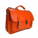 Carpeta de cuero bolso de hombre bolso de mujer mochila de piel bolso de cuero messenger naranja