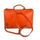 Carpeta de cuero bolso de hombre bolso de mujer mochila de piel bolso de cuero messenger naranja