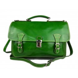 Carpeta de cuero bolso de hombre bolso de mujer mochila de piel bolso de cuero messenger verde