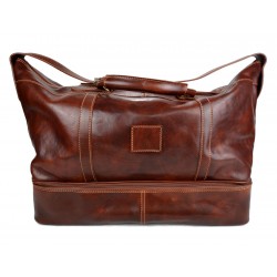 Leather duffle bag leather luggage genuine leather shoulder bag brown mens ladies