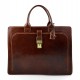 Leather briefcase mens womans office shoulderbag document messenger bag business bag executive VIP briefcase brown