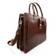 Leather briefcase mens womans office shoulderbag document messenger bag business bag executive VIP briefcase brown