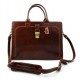 Leather briefcase mens womans office shoulderbag document messenger bag business bag executive VIP briefcase brown