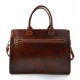 Leather briefcase mens womans office shoulderbag document messenger bag business bag executive VIP briefcase brown