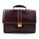 Leather briefcase mens ladies office handbag shoulderbag messenger business bag satchel brown leather executive bag