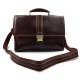 Leather briefcase mens ladies office handbag shoulderbag messenger business bag satchel brown leather executive bag